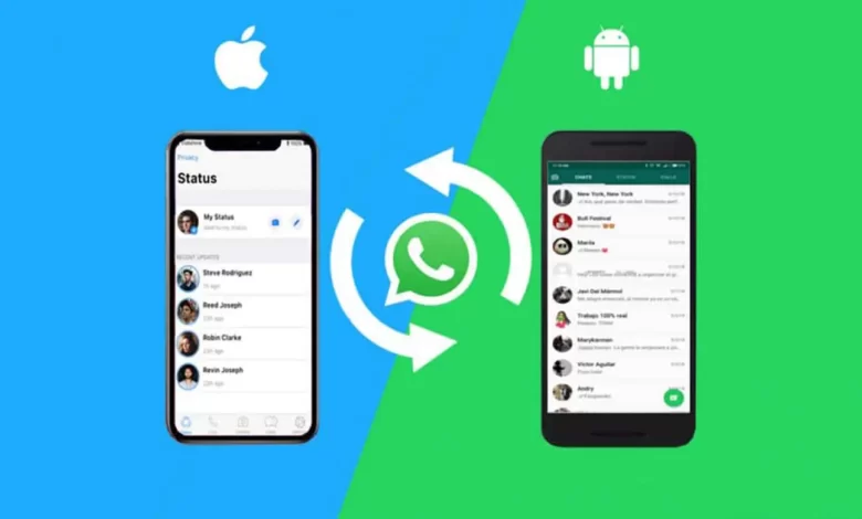 Como Transferir Conversas do WhatsApp para iPhone- imagem de um ios e um android